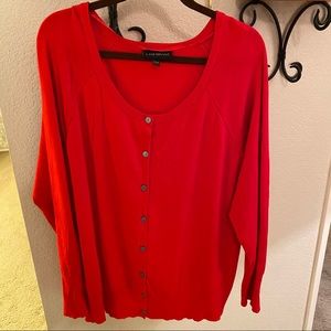 Lane Bryant Red Cardigan